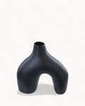 Ručně vyráběná černá porcelánová váza – 31 cm Moderní váza na květiny